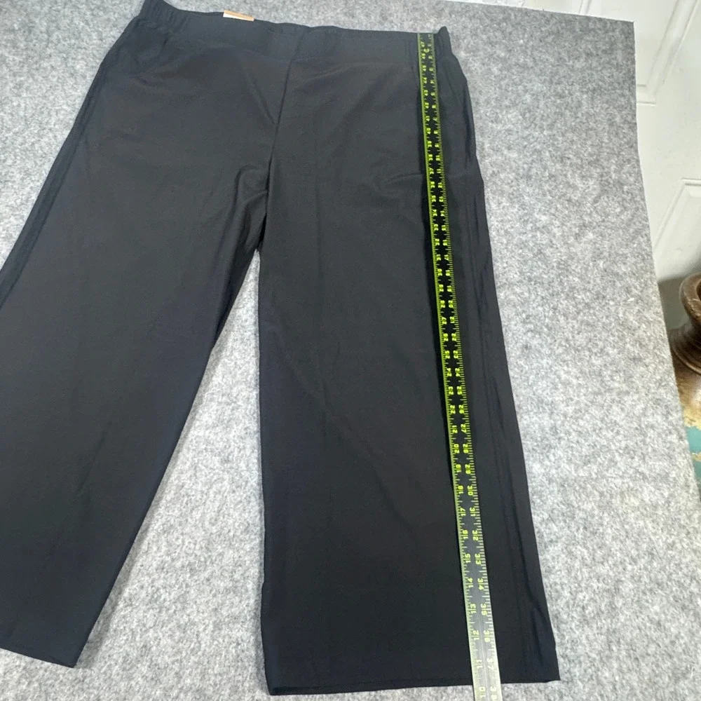 Eddie Bauer Womens Traveler Crop Pant Black Wide Leg Activewear XXL 1969835